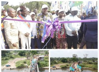 Haut-Uele : Le Gouverneur Jean Bakomito Gambu inaugure les ponts Bomokandi et Kidi, symboles de renaissance et d’unité