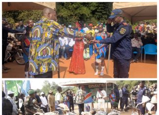 Haut-Uele : Sous l’impulsion du Président Félix-Antoine Tshisekedi, le Gouverneur Jean Bakomito Gambu renforce la sécurité à Gombari en dotant la police de motos