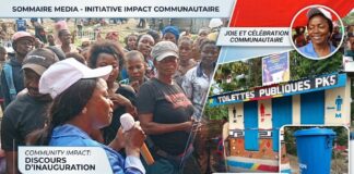 À Kisangani : Madame Hélène Batanito, cette philanthrope Cadre de l’UDPS dote sous fonds propres le marché riverain du PK 5, route Aéroport de Bangboka d’un complexe sanitaire moderne après 40 ans d’attente