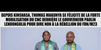 KISANGANI : Marche contre la rébellion du FRN/M23, << Thomas Makunya PIF CNC/Tshopo renforce en nombre de marcheurs par ses Camarades Muabiluïste la forte mobilisation du Gouverneur Paulin Lendongolia, Dire NON à la mutilation de l’ordre Constitutionnel >>