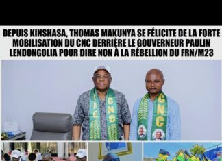 KISANGANI : Marche contre la rébellion du FRN/M23, << Thomas Makunya PIF CNC/Tshopo renforce en nombre de marcheurs par ses Camarades Muabiluïste la forte mobilisation du Gouverneur Paulin Lendongolia, Dire NON à la mutilation de l’ordre Constitutionnel >>